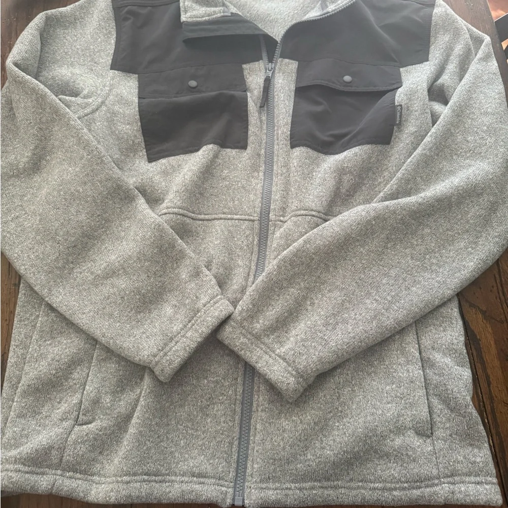 Columbia Gray and Black‎ Zip-Up Jacket L